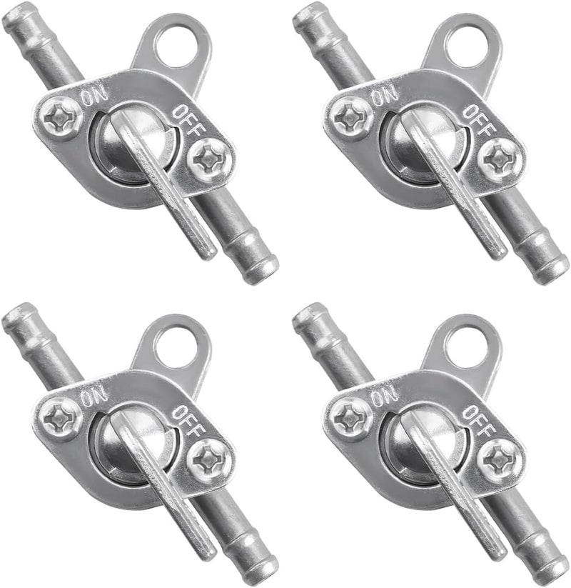 Wevdn 4 PCS Inline Fuel Tank Tap Valve, 6mm Motorcycle Inline Gas Fuel Petcock Shut Off Switch, Fuel Tank Tap Valve On-Off Switch for ATV 50cc 70cc 90cc 110cc 125cc 140cc 150cc - Image 1